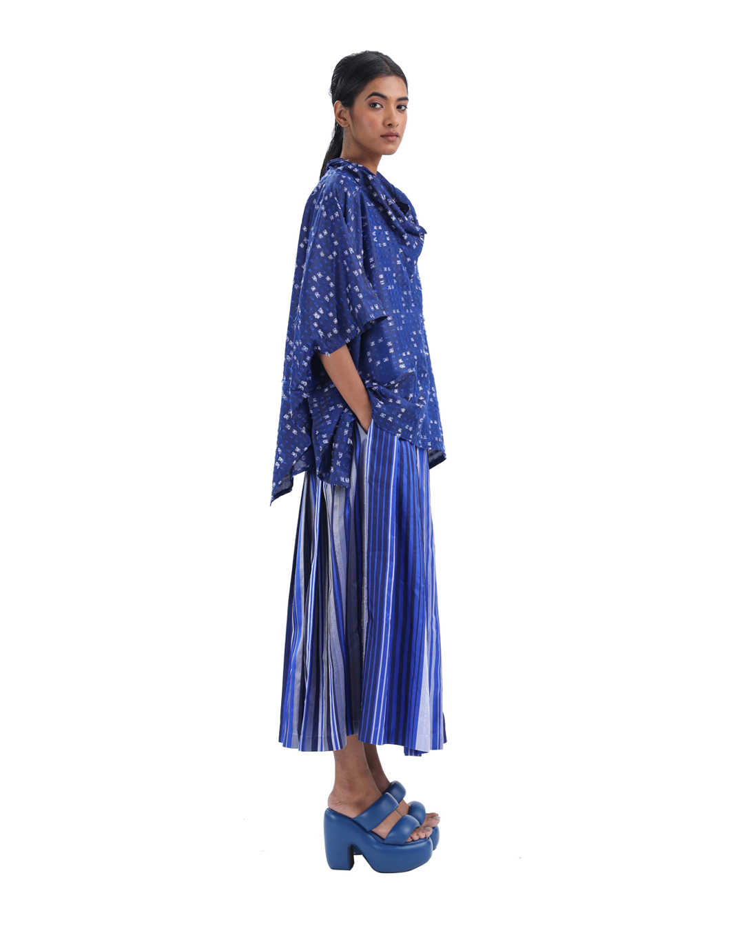 Handwoven Circle Silk Jaamdani Top