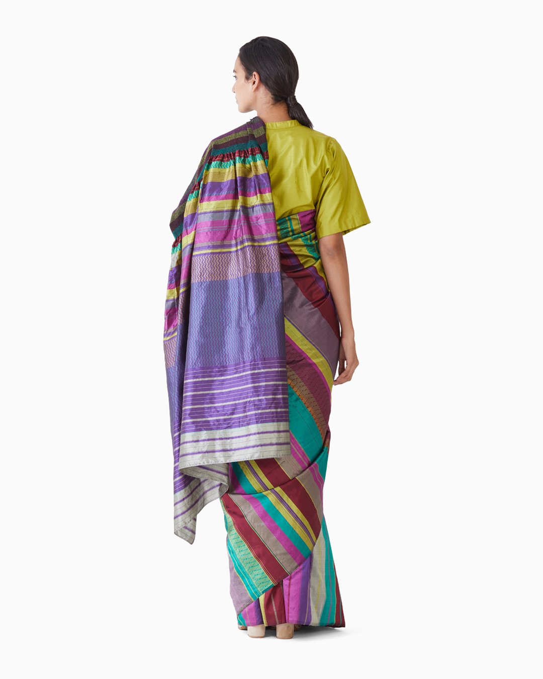 Handwoven Multicolour Kinji Palla Saree