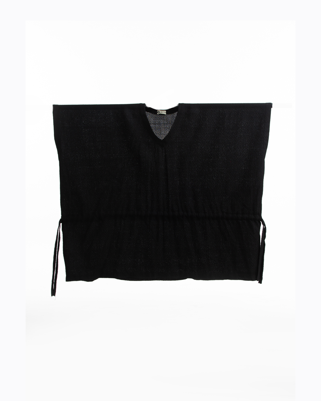 Handwoven V Neck Side Tie Marino Wool Top