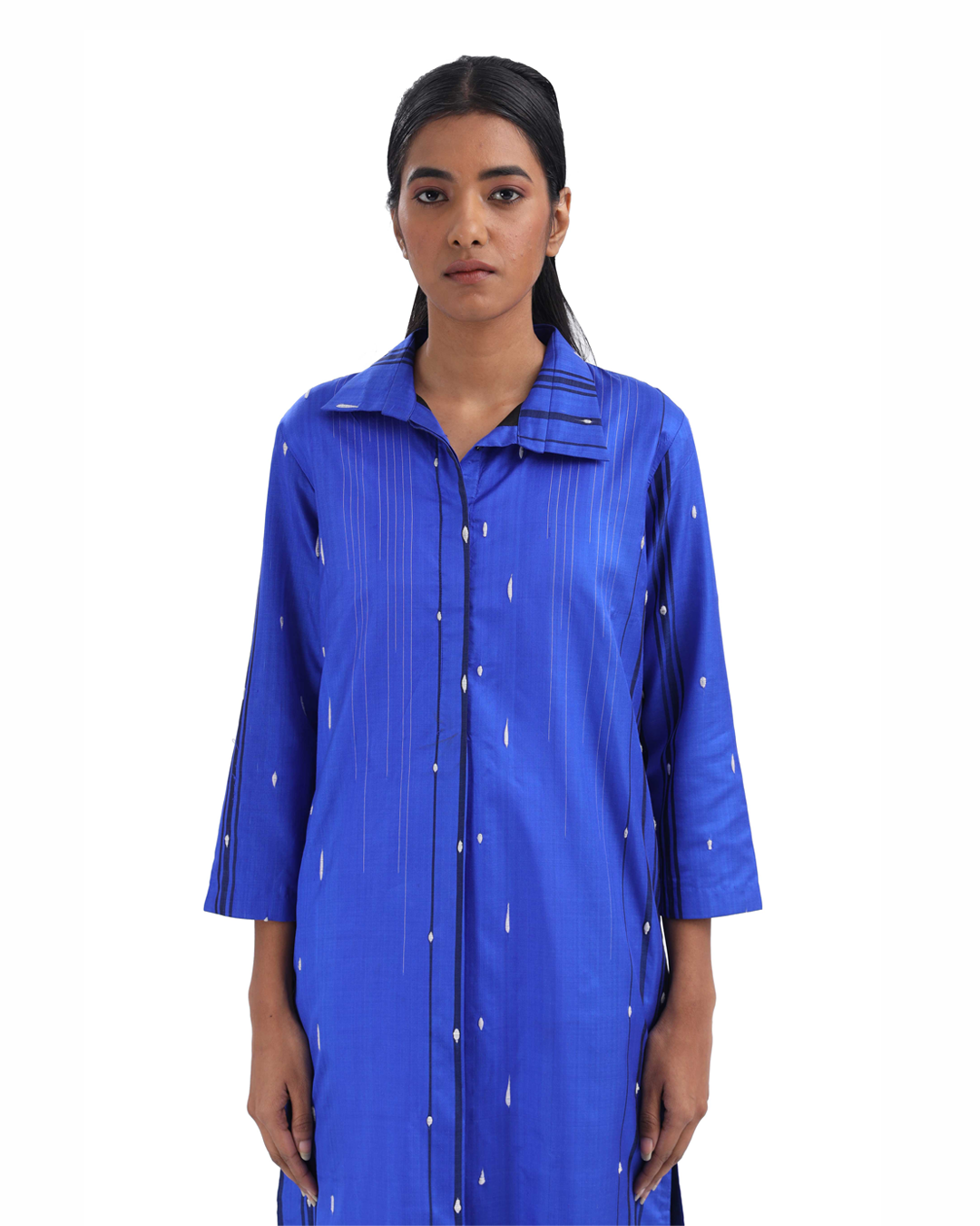 Handwoven Silk Snow Cube Tunic