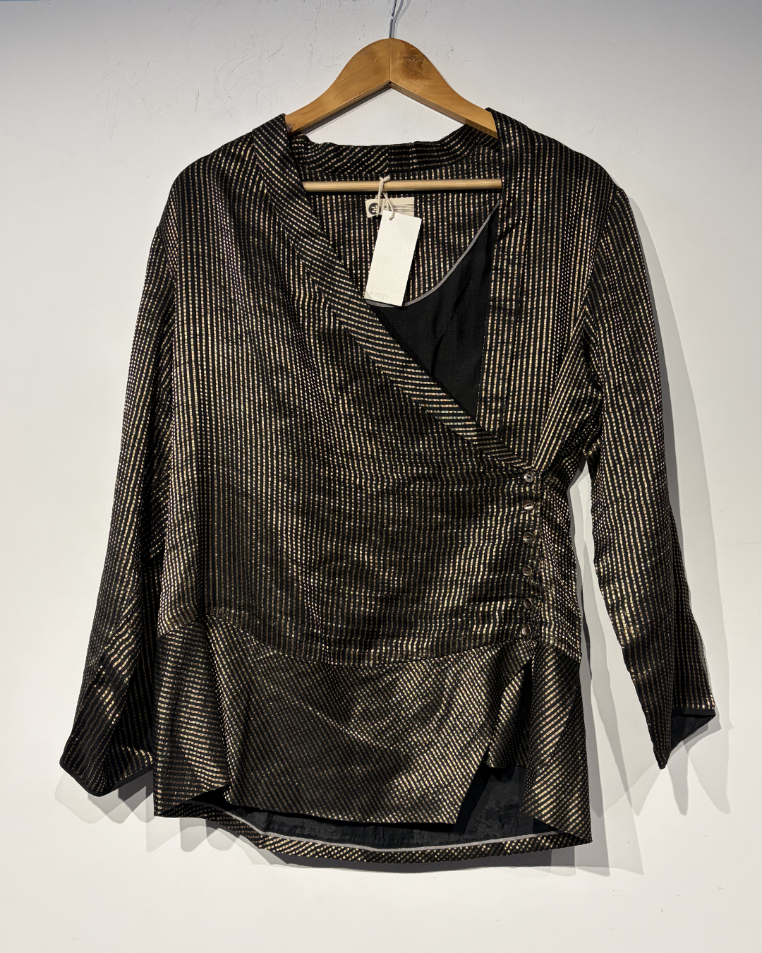 Handwoven Silk Full Sleeve Asymmetrical Top