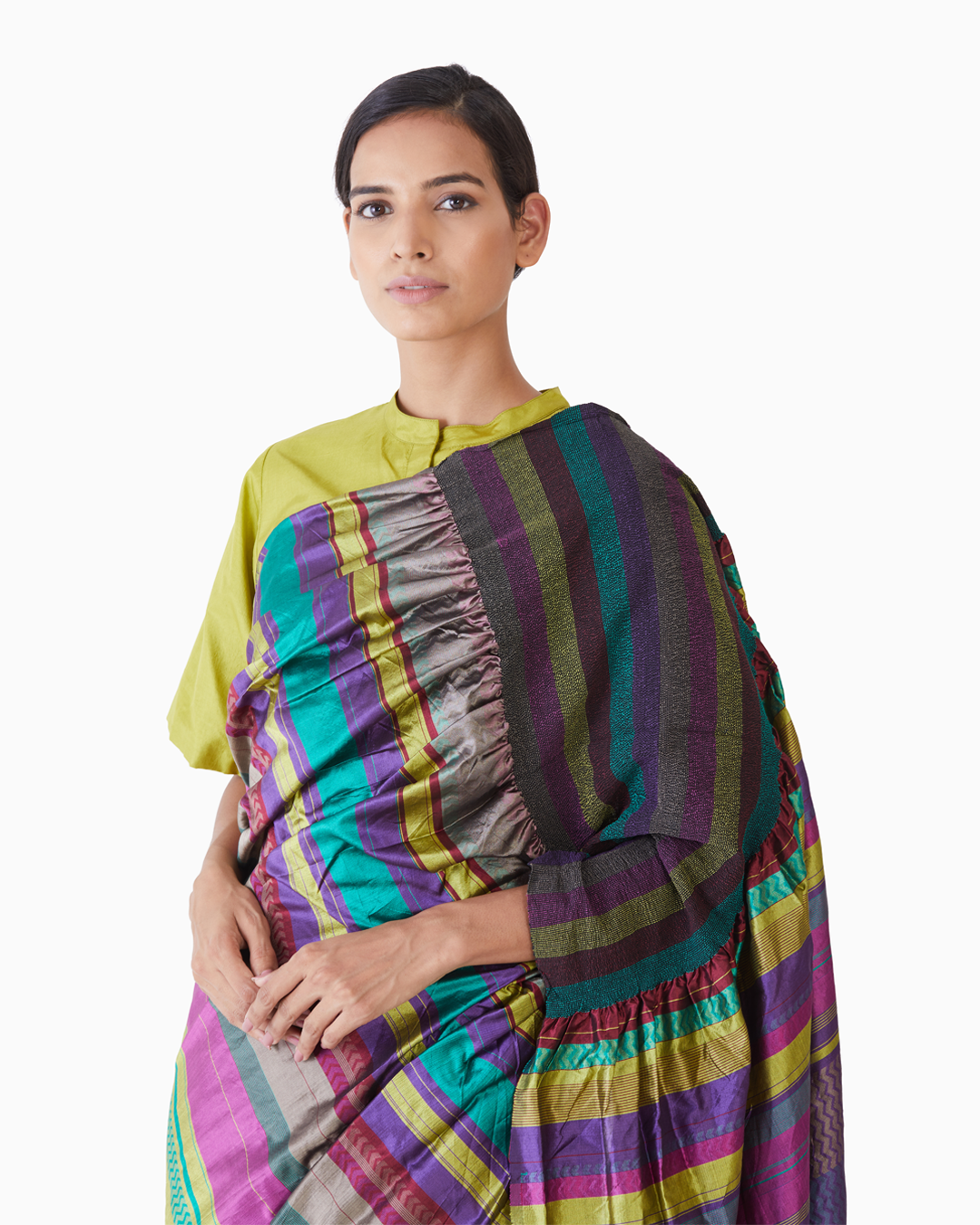 Handwoven Multicolour Kinji Palla Saree